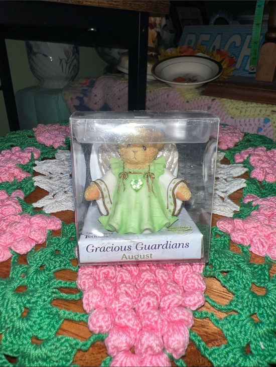 Other - Gracious Guardians August Angel Bear Figurine - peridot